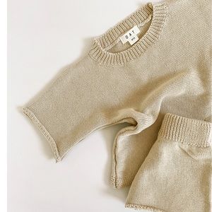 Oat and co. Knit flare tee